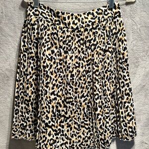 J. Crew Black and Cream Skater Mini Skirt